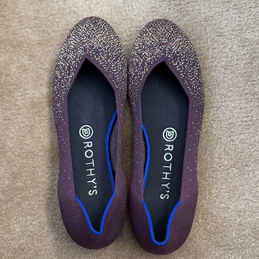 Rothy's Women's Sparkle Plum Flats